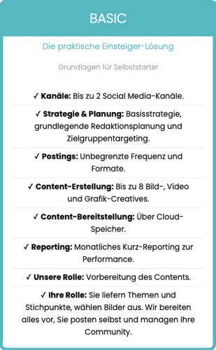 UnitedCreation – Die kreative Kraft hinter starken Marken - UnitedCreation social media basic Paket